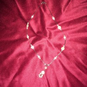 Faux Pearl and Crystal Necklace